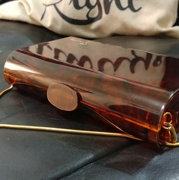 Vintage Givenchy Tortoise Box Clutch - Picture 4 of 8